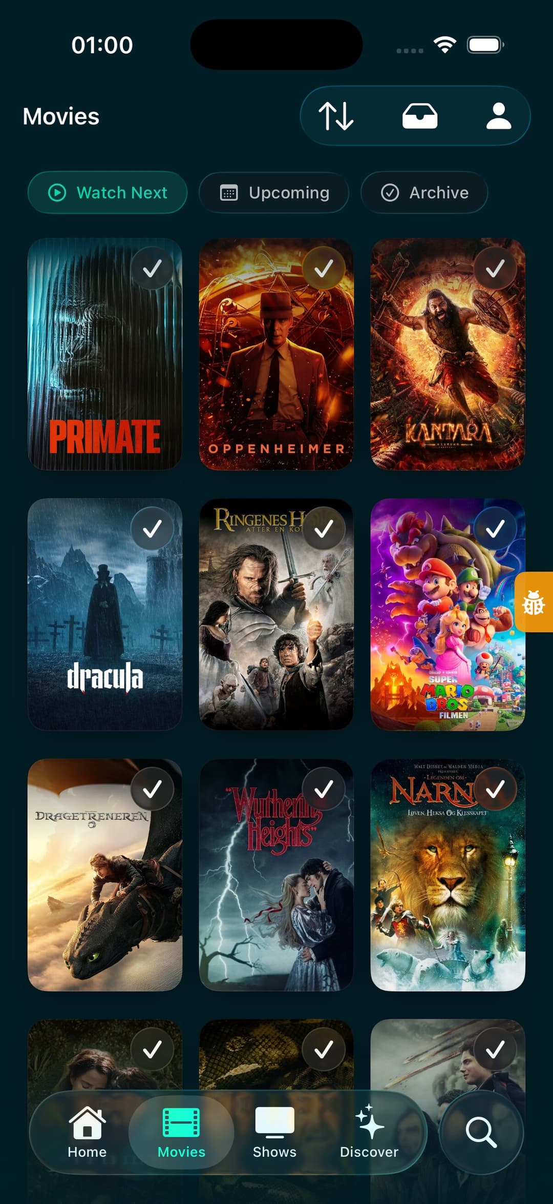 Mediabuddy app — Movies library